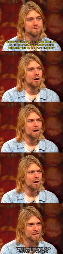 Kurt Cobain becomes flabbergasted