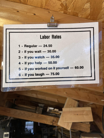 Labor Rates look at them carefully