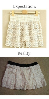 Lace shorts I ordered online they wouldnt be that bad if they didnt have a black waistband