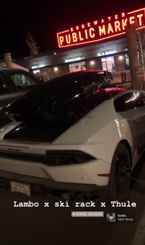 Lamborghini with a Thule