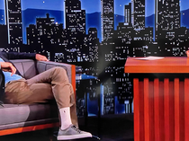 Larry David is worth a fortune and goes on late night TV with a hole in his sock