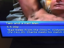 Last nights episode of Two and a Half Men was oddly relevant