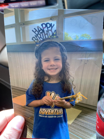 Last year my  yo daughter convinced her camp counselors that it was her birthday She got cake they sang to her and treated her like a princess all day Her birthday was  months away We only found out about it when we found this photo in her backpack weeks 