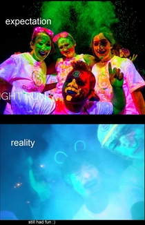 Last year we participated in a Black Light Run I posted this to rfunny back then I was not aware of this sub