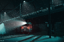 Late train pixelart