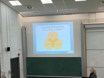 Leadership Training presenter doesnt understand how Venn diagrams work