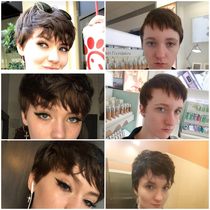 Left is the group of reference pics Right is what I got Bottom right is when I went to a new salon a few months later