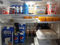 left my boyfriend a surprise in the fridge 