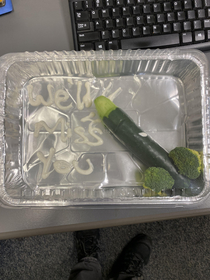 Left my job after  years today My team got me this in place of a cake