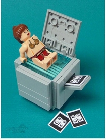 Lego Leia had a few drinks at the office party