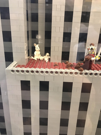 LEGO store in NYC referencing Monty Python