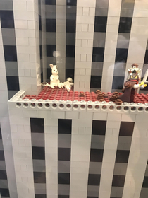LEGO store in NYC referencing Monty Python