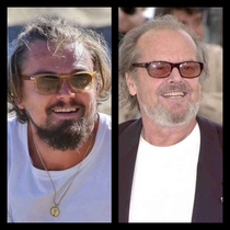 Leonardo di caprio has morphed into jack Nicholson