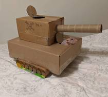Let the cardboard battle tank war begin