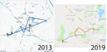 Lets take a moment to appreciate how much Google Maps route-finding has improved since 