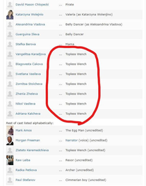 Lets take a moment to appreciate this IMDb cast list