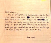 Letter from Uncle as a kid to my Dad  years older back in the s after they mailed cassette tapes to each other talking shit about Ford vs Chevy circa 