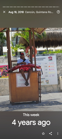 Lifeguard guarding all the lives