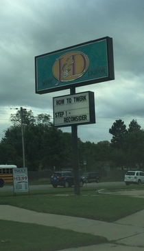 Liquor store giving out solid life advice