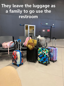 Literally signs everywhere in the airport to not leave luggage unattended