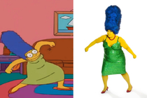 Lizzo dressed as Marge for Halloween