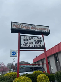 Local car repair centers sign