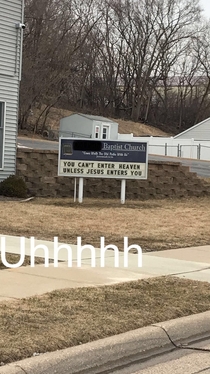 Local church with a questionable sign message