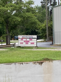 local cleaning service always has fun signs for us to read