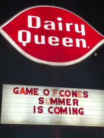 Local Dairy Queen sign