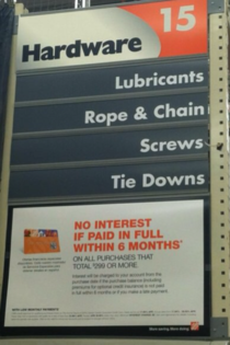 Local Home Depot has an interesting aisle