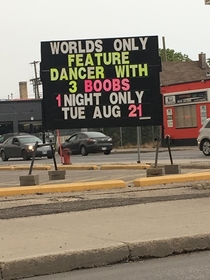Local strip club is having an event
