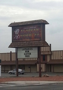 Local strip club sign Diet starts today