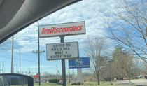 Local tire shop with the jokes