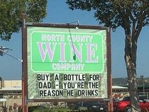 Local wine company had this out front