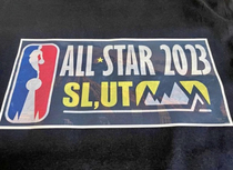 Logo for the NBA all star game in Salt Lake Utah