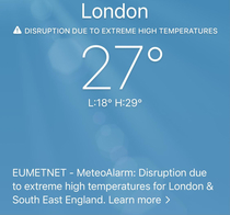 London has an odd idea of extreme high temperatures