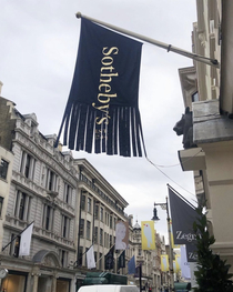 Londons Sothebys during the sale of Bankys shredded Girl with Balloon artwork