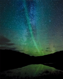 Long Exposure pics turned gif of the Northern Lights