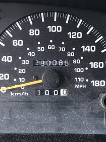 Looked down at my odometer pulled over immediately