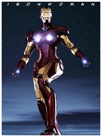 looked up iron woman because I was curious what the uni-beam projector would look like on the chest