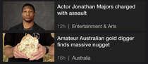 Looks like Jonathan Majors found some gold in Australia