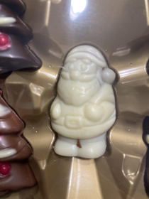 Looks like my Santa chocolate has a little extra