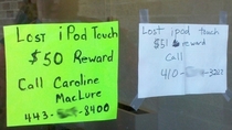 Lost iPod touch