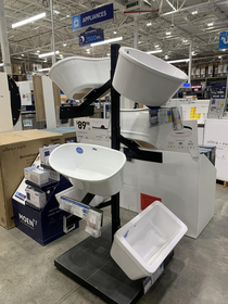 Lowes has those designer baby bathtubs