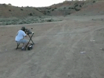 Lucky Guy shoots sniper rifle and almost gets hit by a ricochet