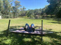 Ma decided to try the new hammock out