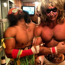 Macho Manself and Ultimate Warrior Halloween Howd we do