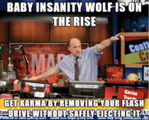 Mad karma with those baby insanity wolf memes so insane