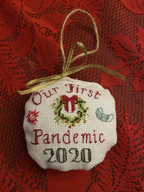 Made a commemorative ornament for my husband Weve survived  mos of lockdown in a one bedroom apartment