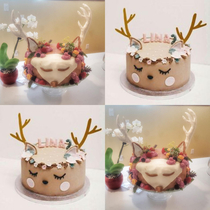 Made a deer cake for my kids bday pleased with result considering I only had  min to decorate it before the party